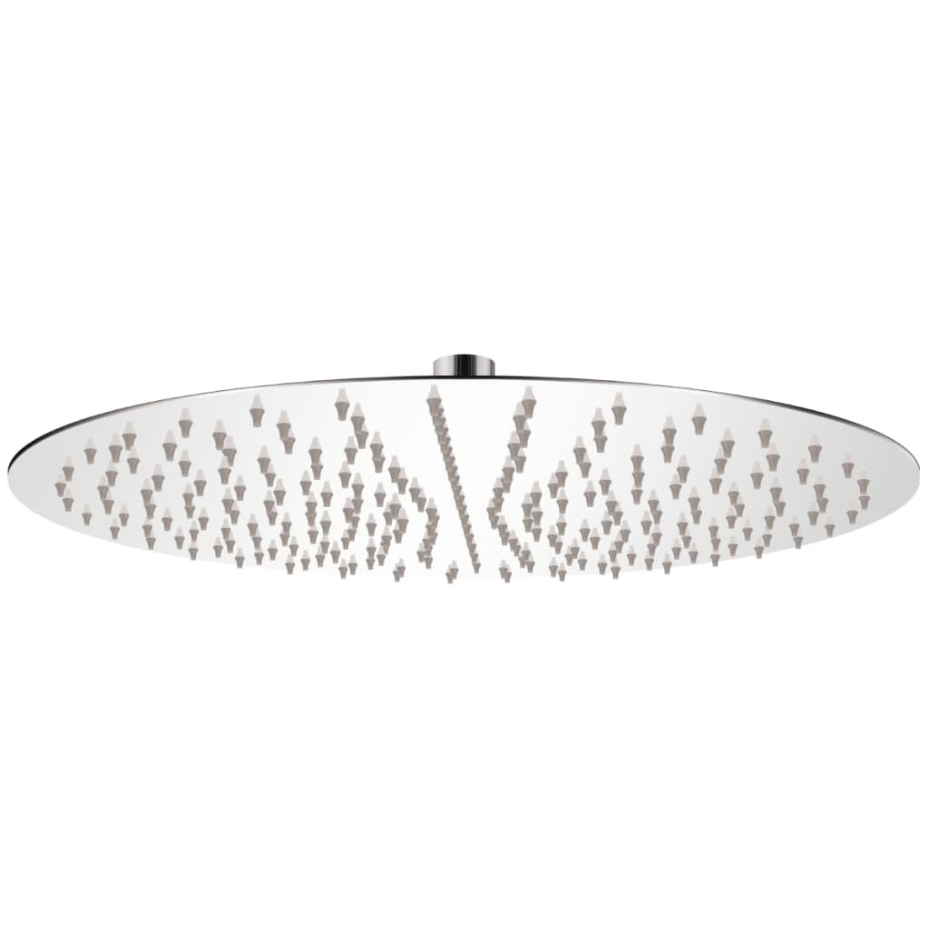 vidaXL cabezal de ducha redondo efecto lluvia acero inoxidable 40 cm