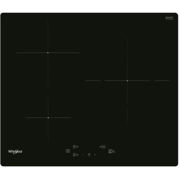Placa de inducción - Whirlpool - wsq1160ne - 3 fuegos - 60 cm - negro