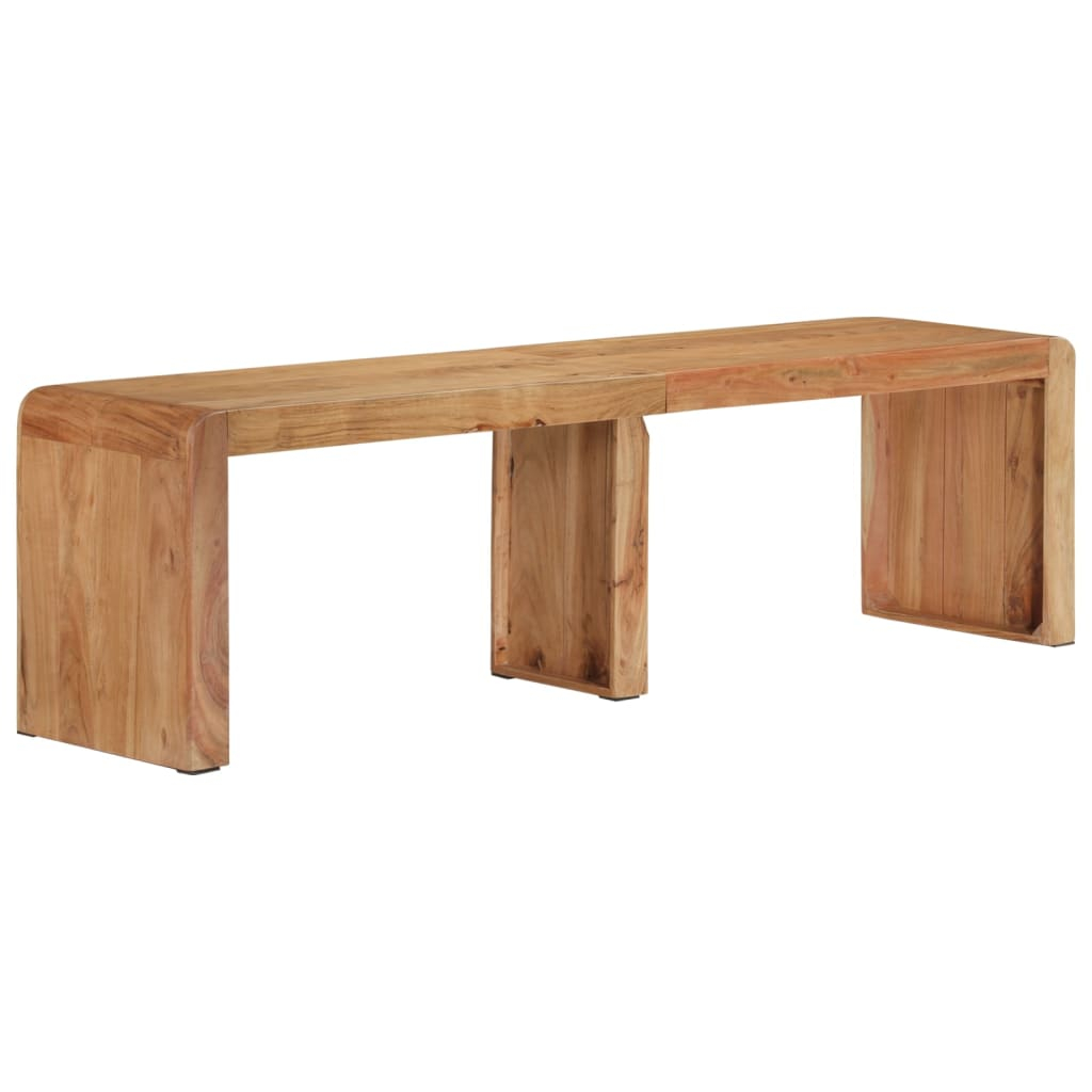 vidaXL banco de madera maciza de acacia 160x38x45 cm