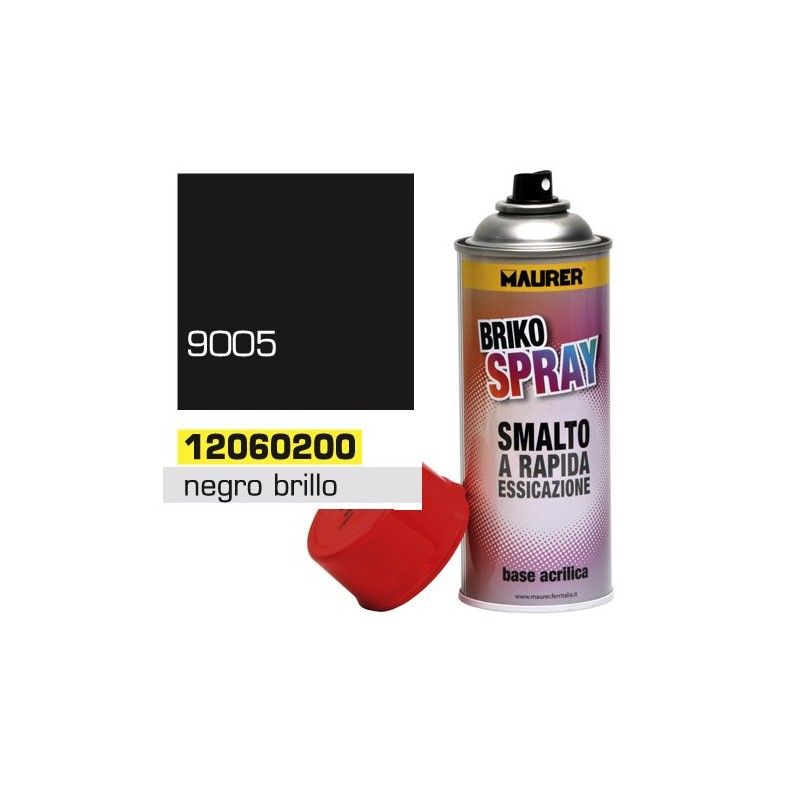 Spray pintura negro brillo profundo 400 ml.