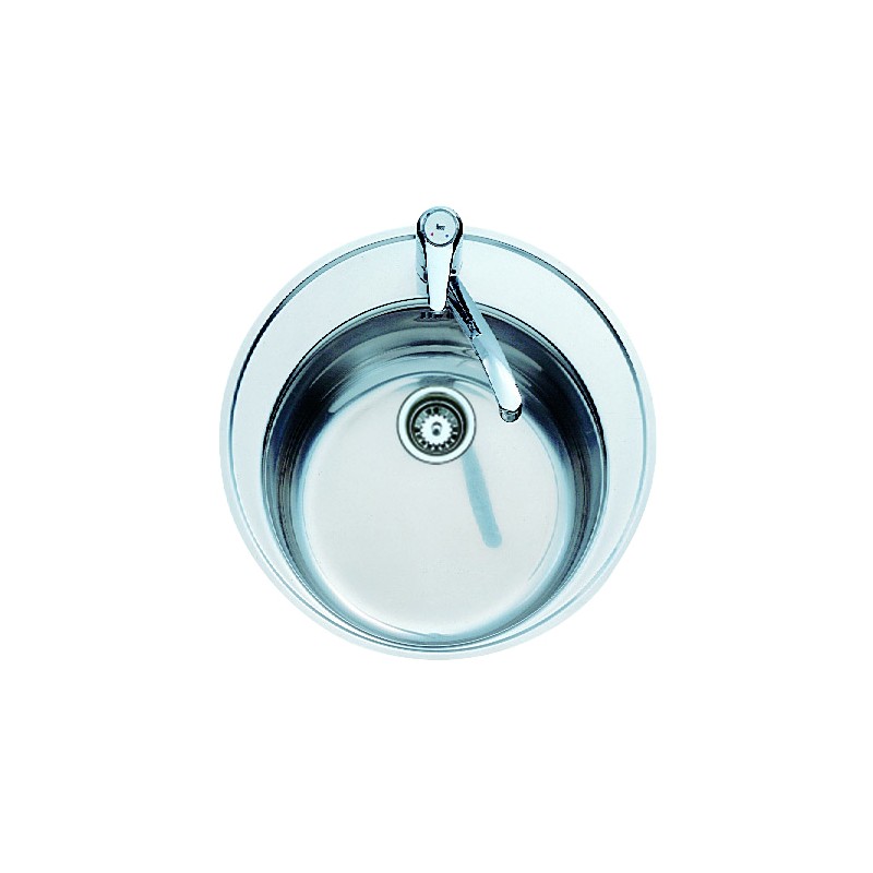 Fregadero inox teka centroval, 1 seno, mueble 50cm