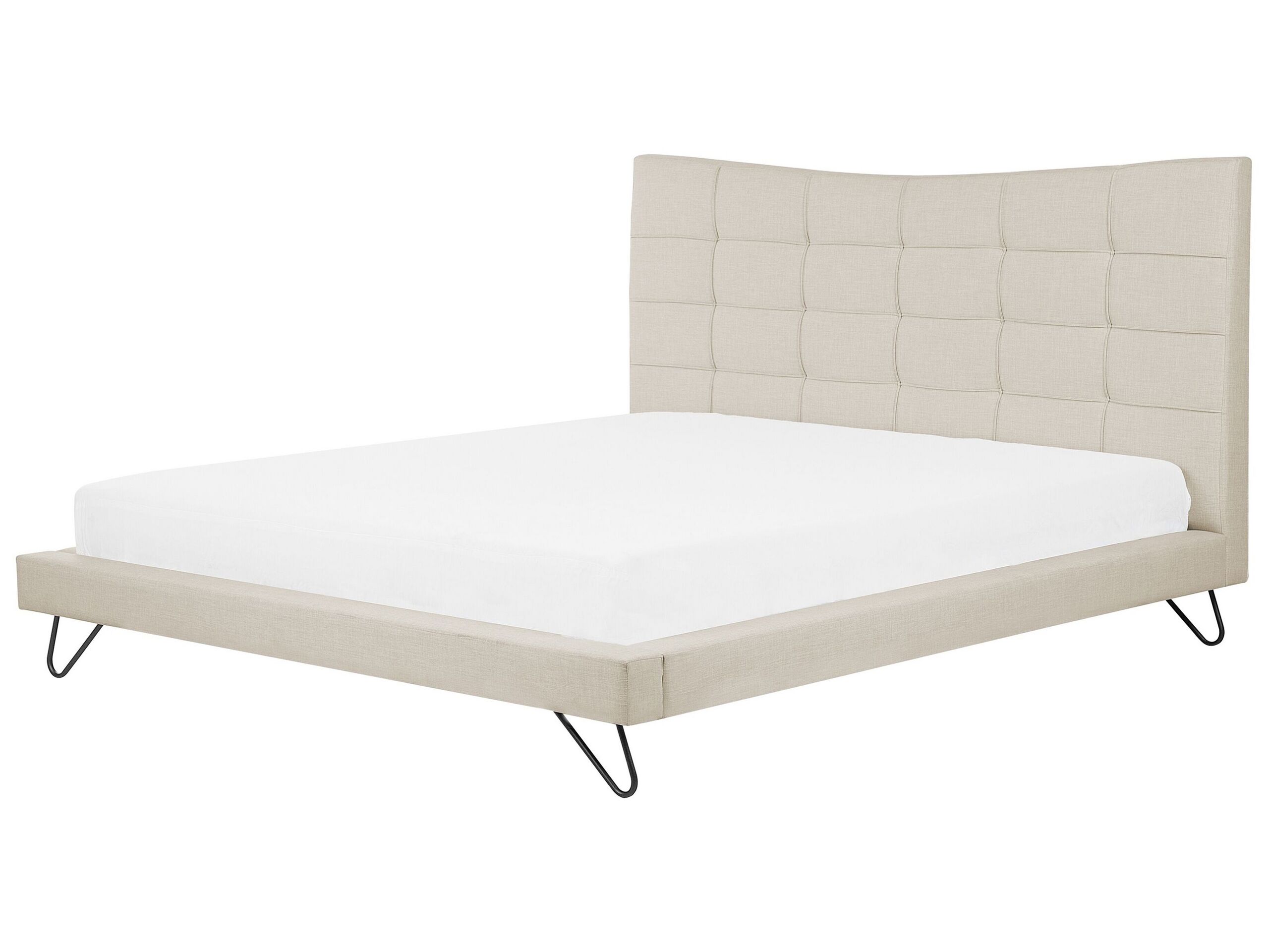 Cama tela lannion 180 x 200 cm beige claro