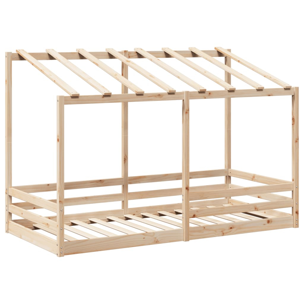 vidaXL cama para niños con techo madera maciza de pino 80x200 cm