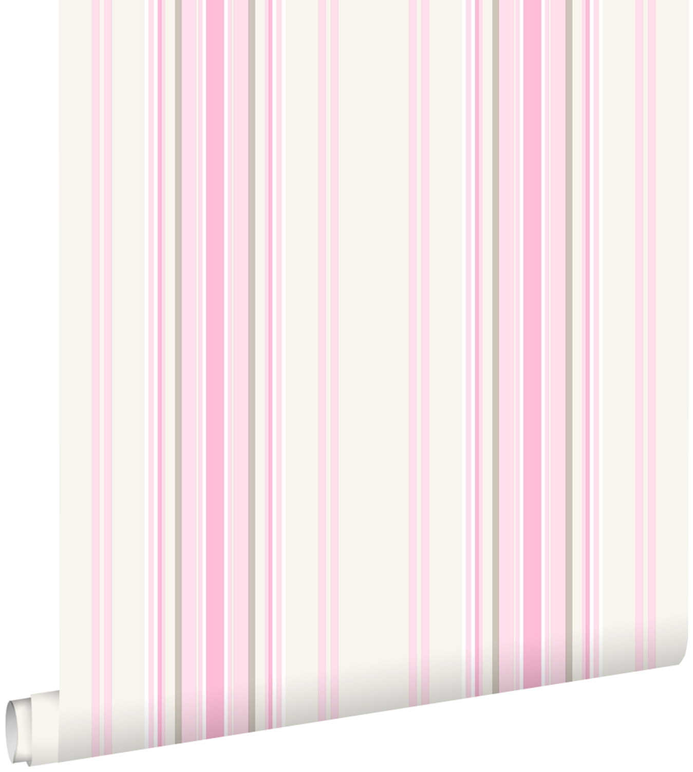 Estahome papel pintado rayas rosa claro y beige 53 cm x 10.05 m