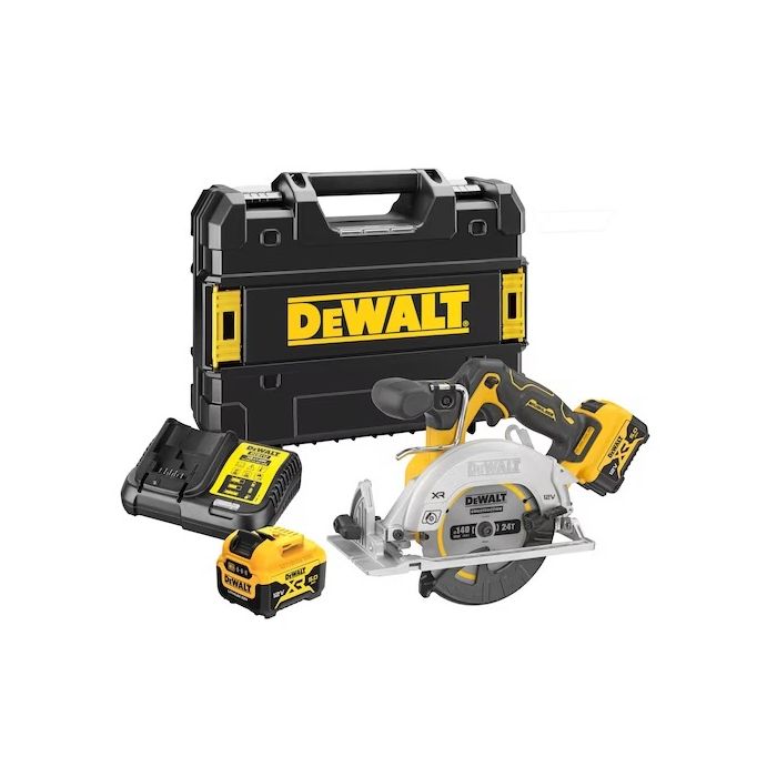 Sierra circular 140 mm xr 12v sin escobillas - Dewalt - con 2 baterías 12v