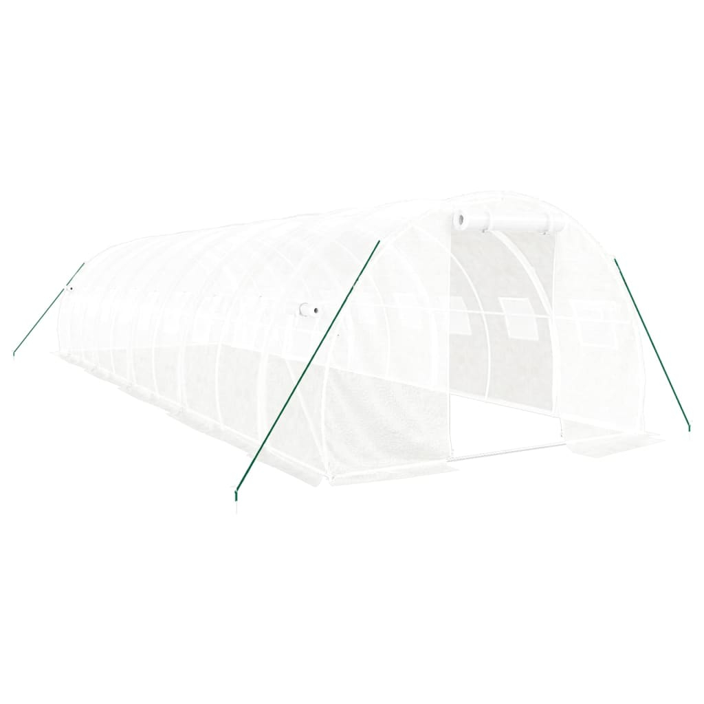 vidaXL invernadero con estructura de acero blanco 30 m² 10x3x2 m