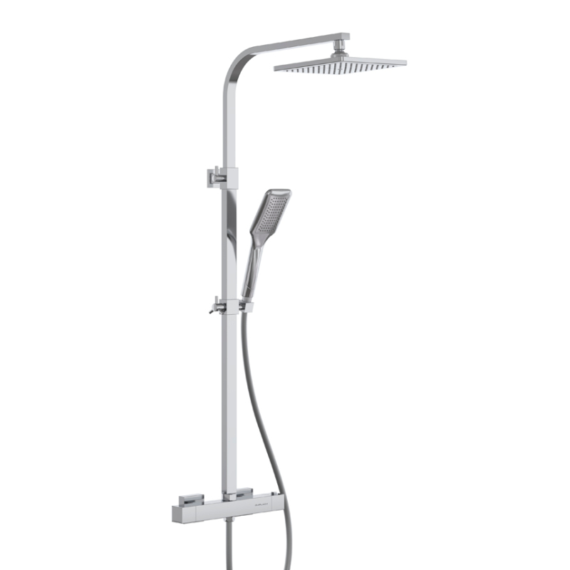 Columna de ducha termostática cuadrada cromo vicent