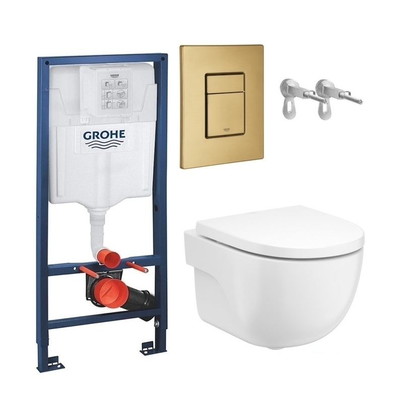 Pack wc grohe rapid sl + skate oro + roca meridian 48 cm
