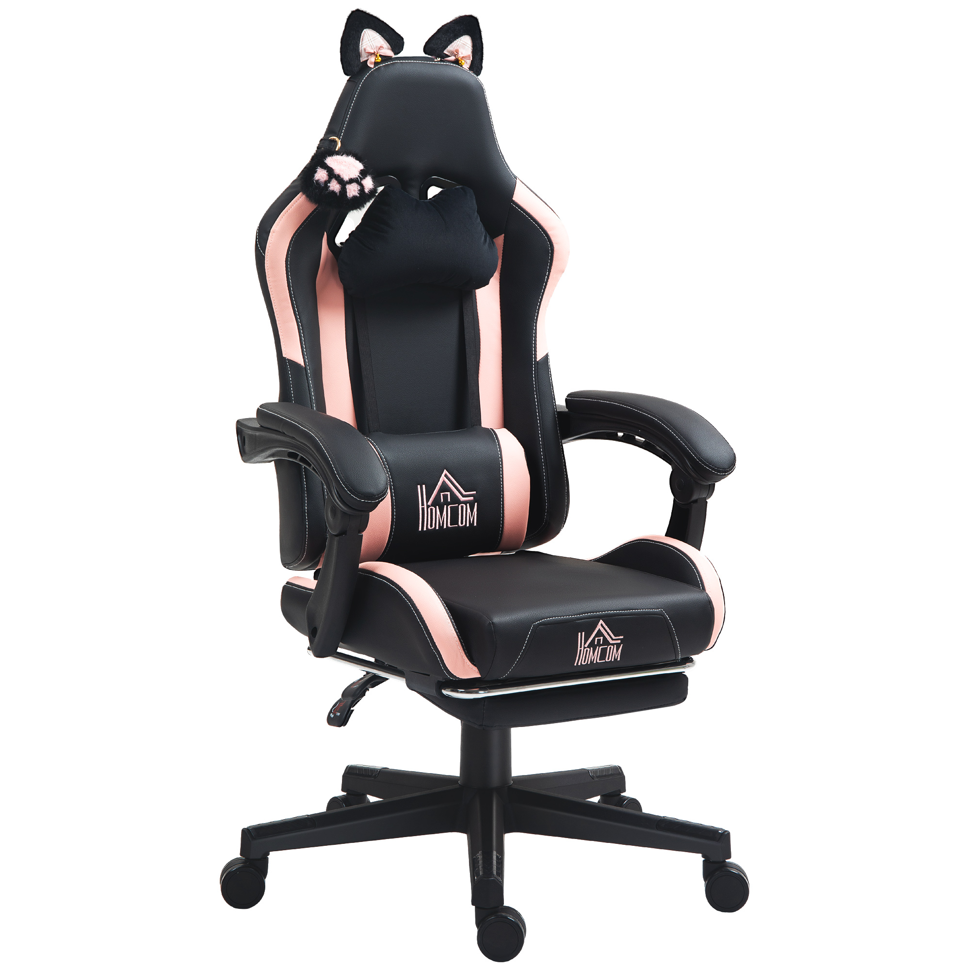 Silla de oficina plástico negro 65x62x124 cm