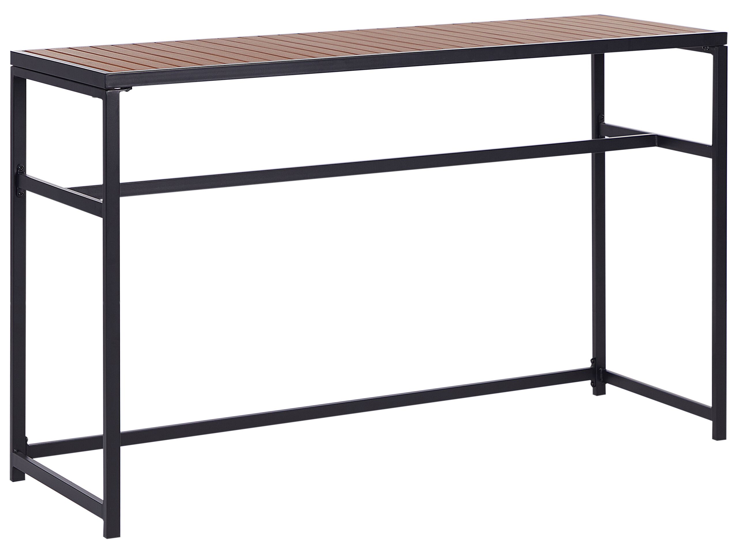 Mesa de bar de jardín avetrana 150 cm 50 cm negro