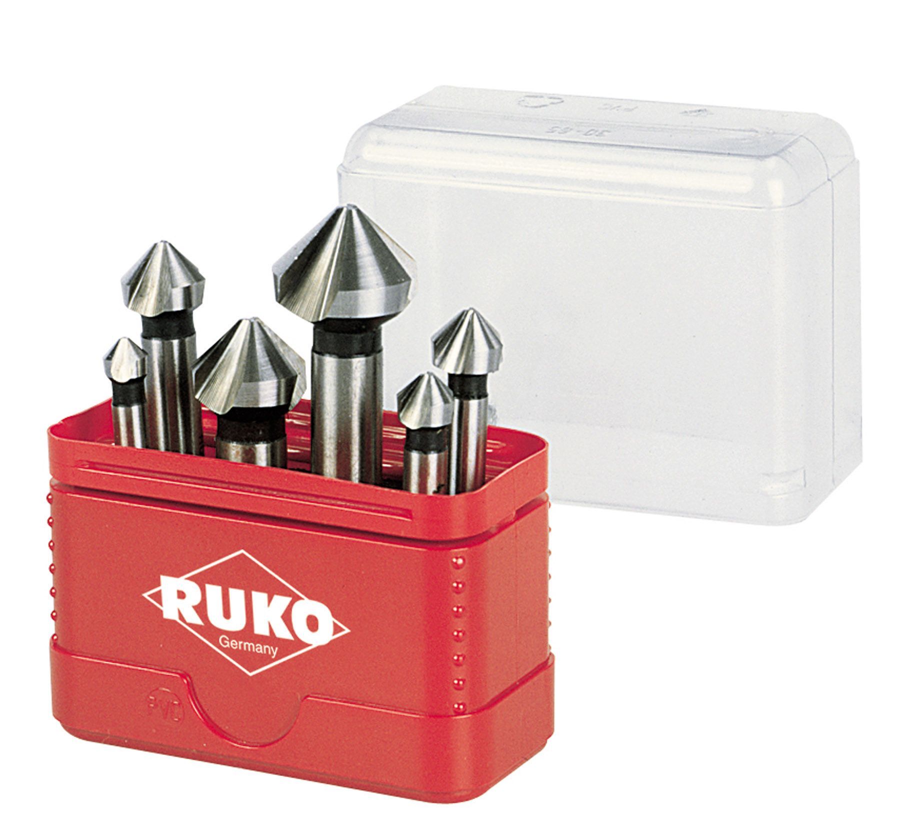 Ruko-a102156-juego de 6 avellanadores cónicos, din 335 forma c