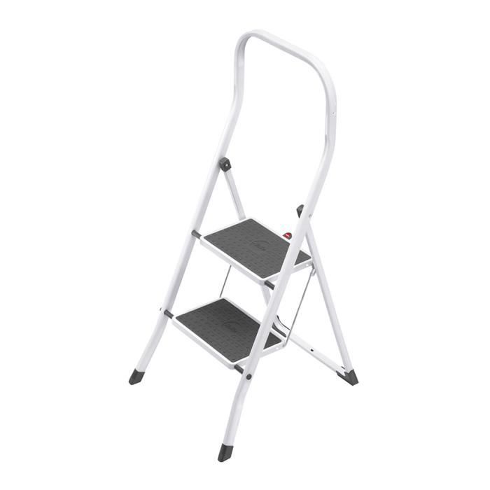 Hailo taburete de 2 peldaños plegable diseño en acero seguridad