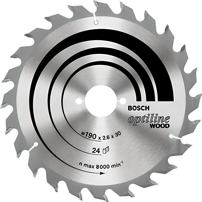 Hoja de sierra circular para madera - Bosch - optiline wood - 160x20x2,6 mm