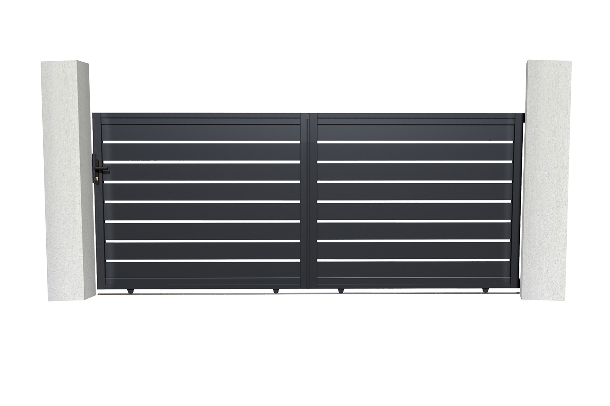 Pack puerta corredera vogel 4m h.160cm + 2 postes a.190cm