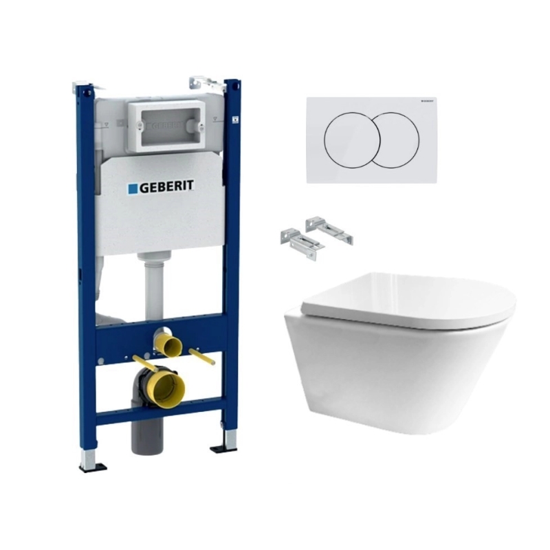 Pack cisterna geberit y pulsador blanco brillo con inodoro orion env de kp