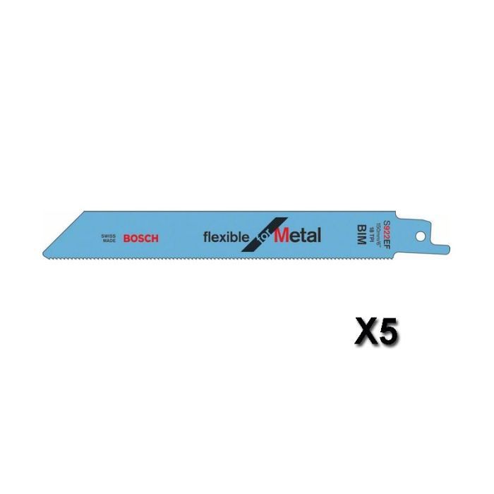 Hojas de sierra sable s 922 ef flexible para metal - Bosch - 2608656015