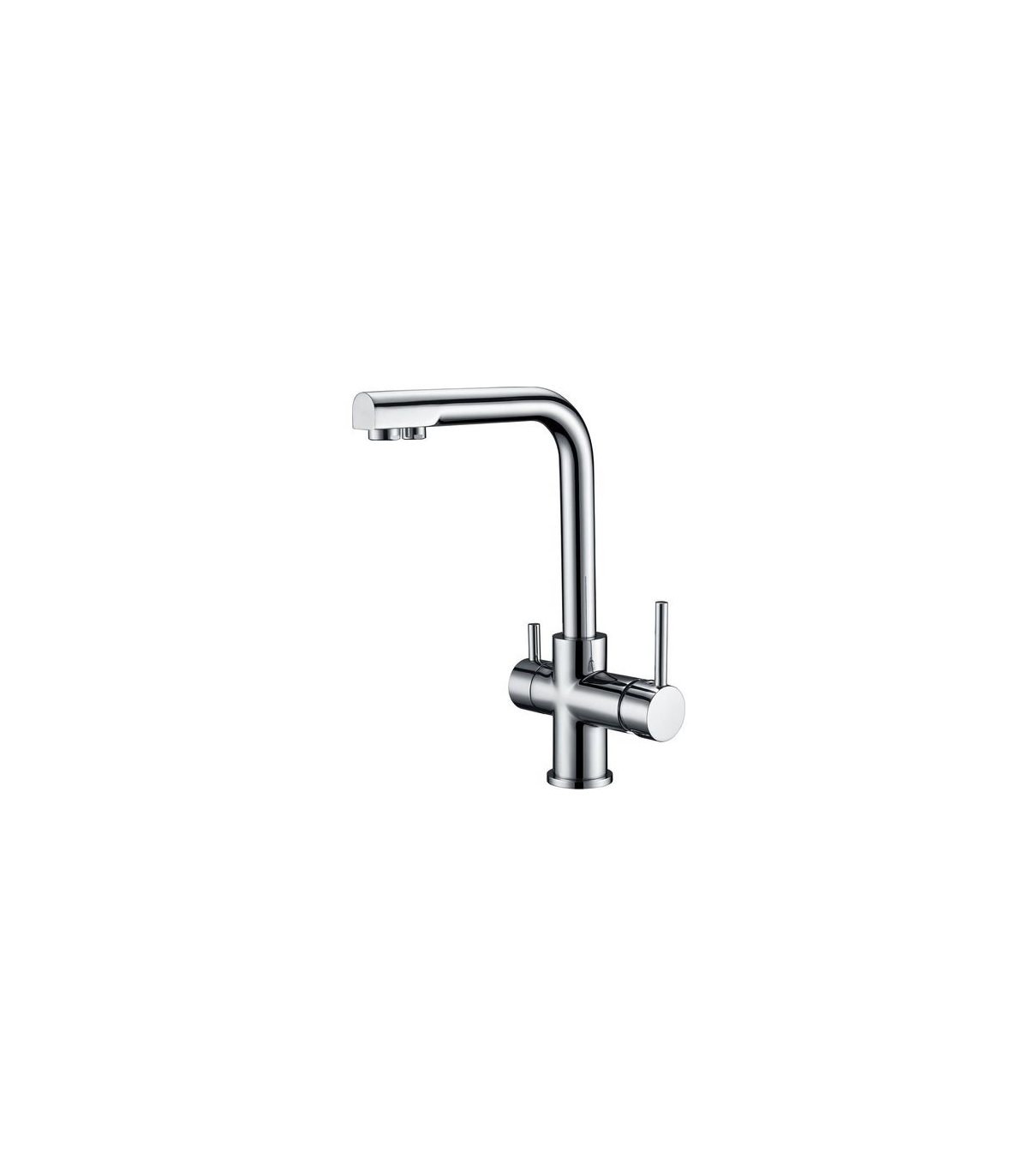 Grifo monomando 3 vías para fregadero con ósmosis