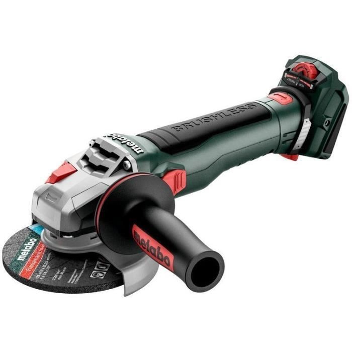 Amoladora de batería - metabo - wvb 18 lt bl 11-125 quick - 18v - hormigón