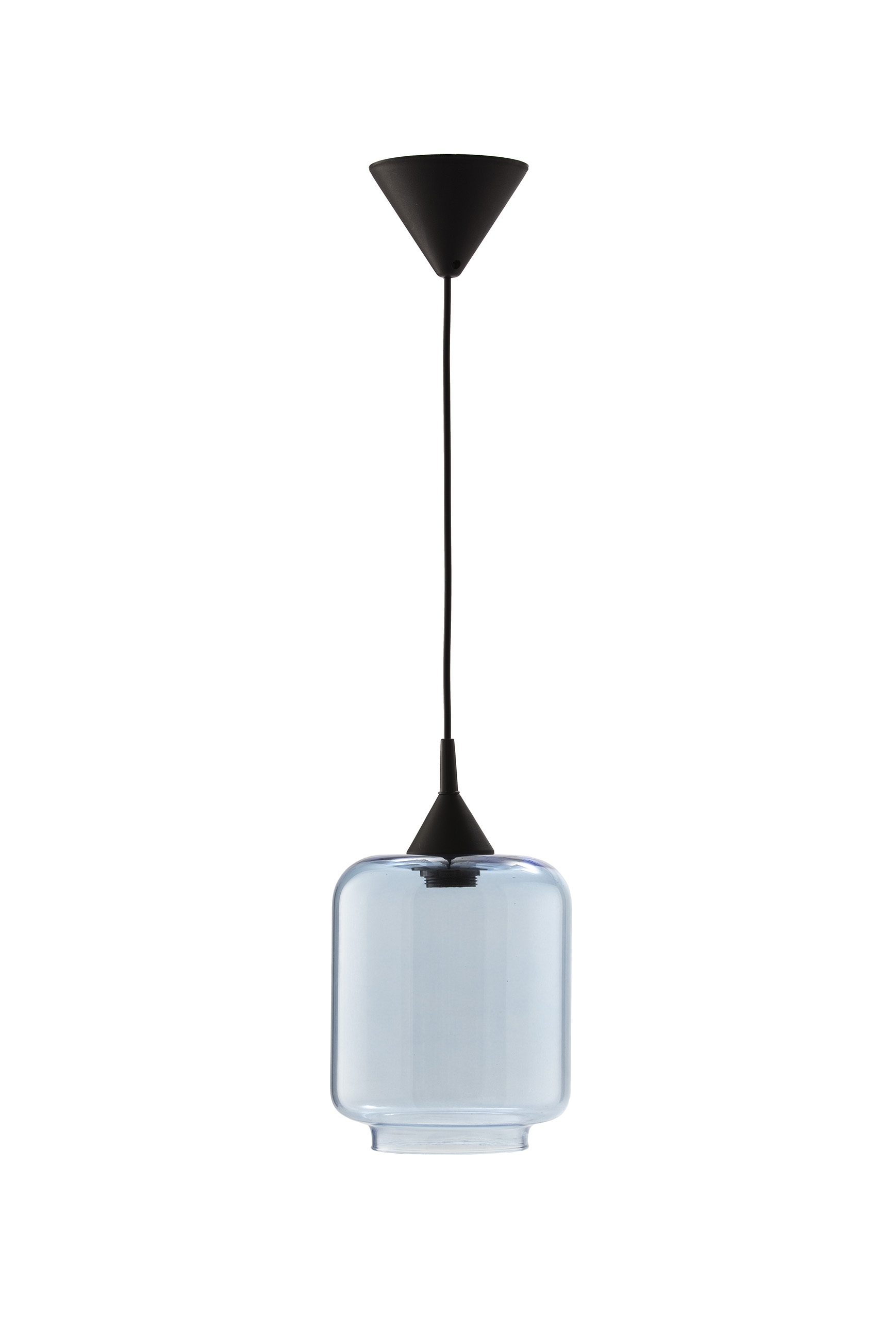 Lámpara de techo cristal azul soplado estilo moderno E27