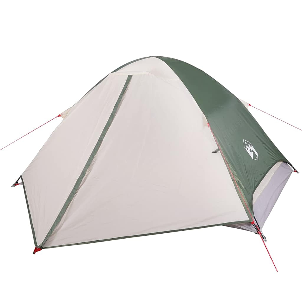 vidaXL tienda de campaña iglú para 4 personas impermeable verde