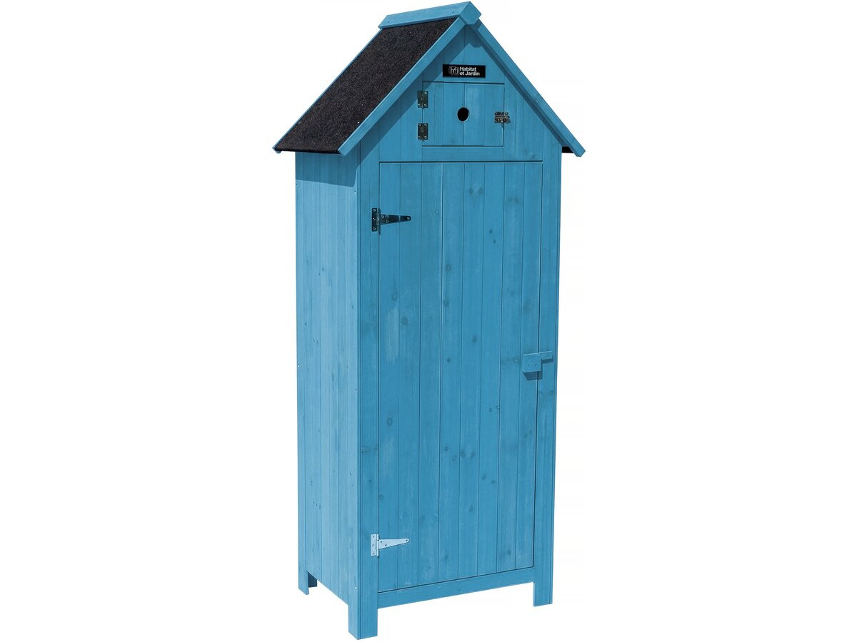 Armario para jardin " cabanon" - 77 x 54.5 x 179 cm - azul cielo