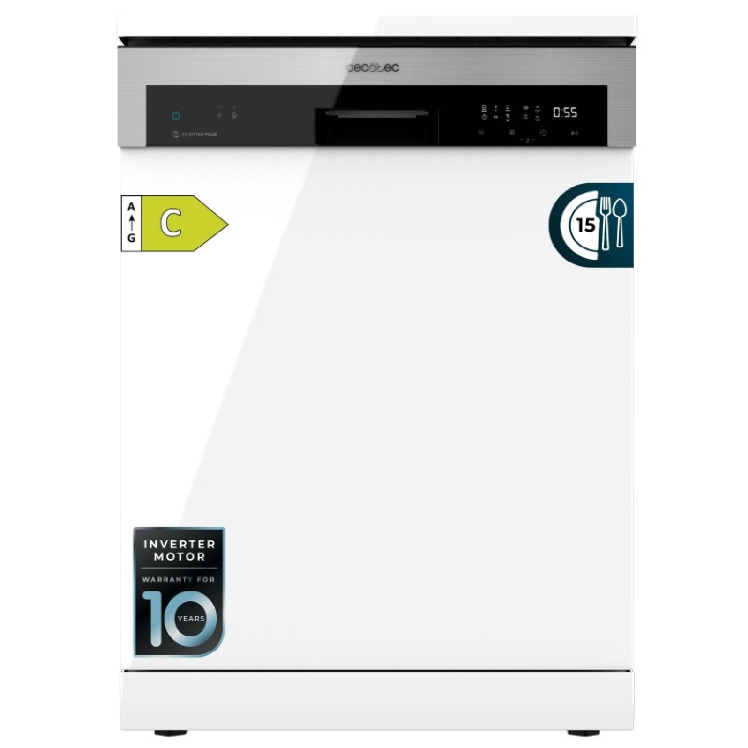Cecotec lavavajillas 60cm independiente bolero aguazero 6500 c. 15