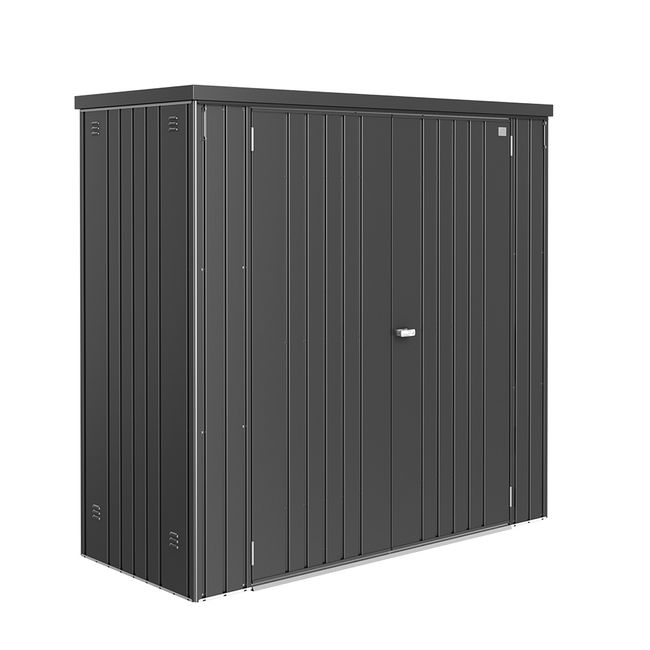 Armario metalico biohort alto jardin color gris oscuro metalizado 190