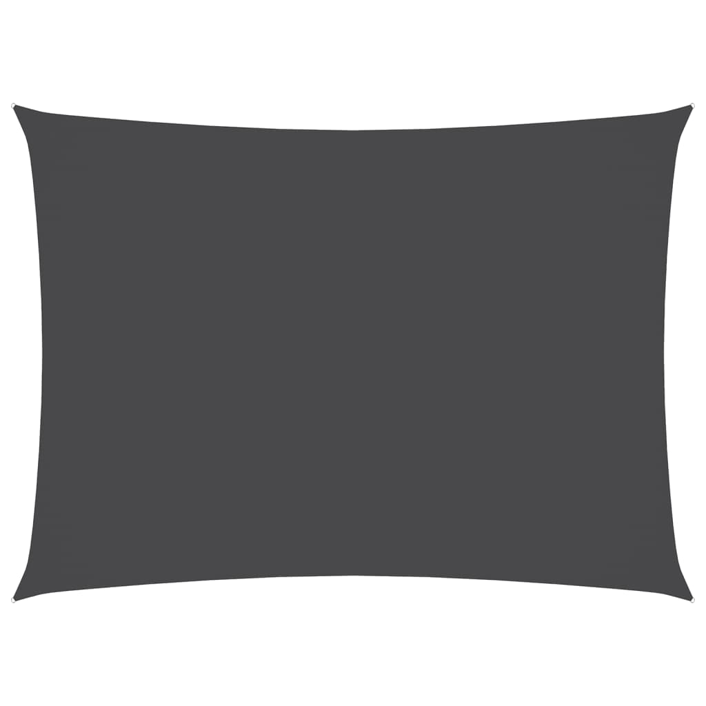 Toldo de vela rectangular tela oxford gris antracita 3x5 m