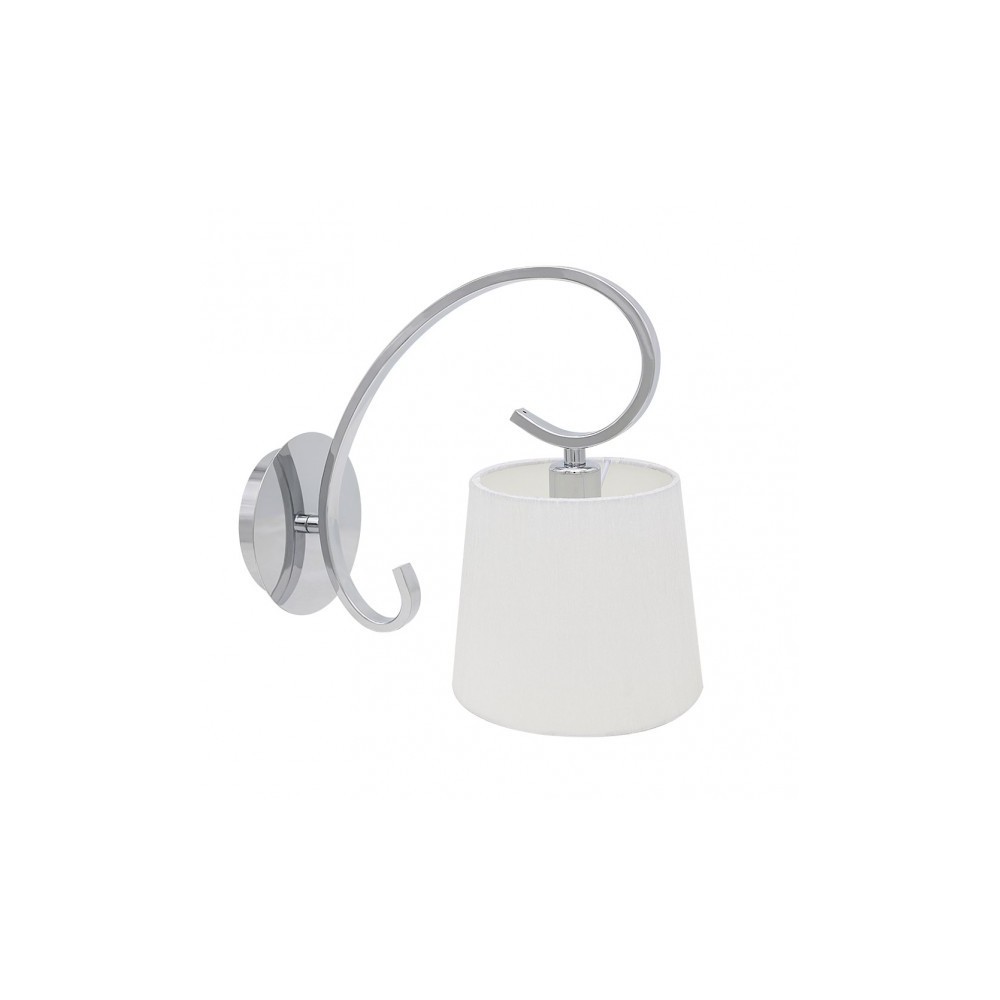 Aplique bogota 1xe14 cromo pantalla blanca 25x15x28 cm