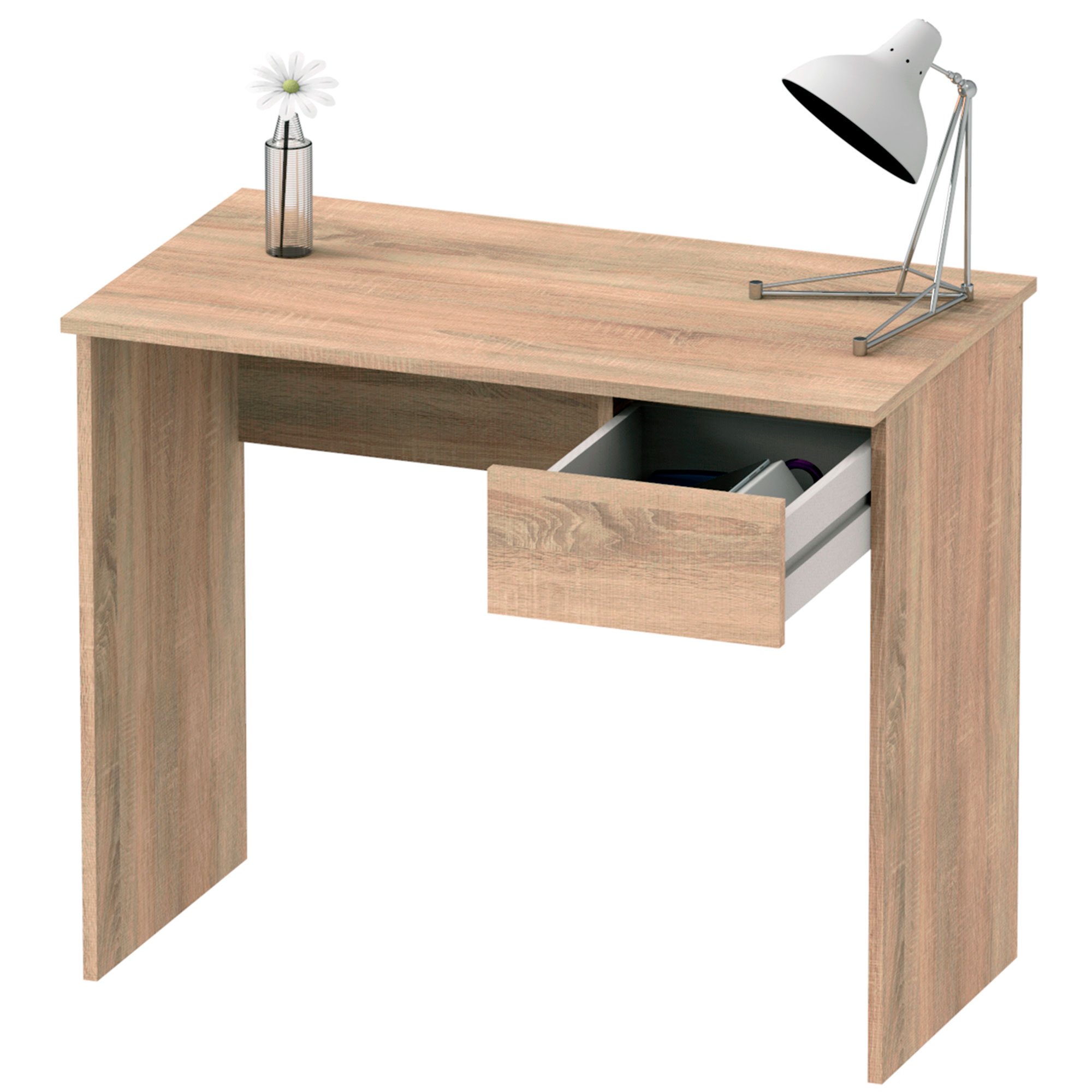 Escritorio, mesa de ordenador 75x90x50cm, 1 c briebe nova madera