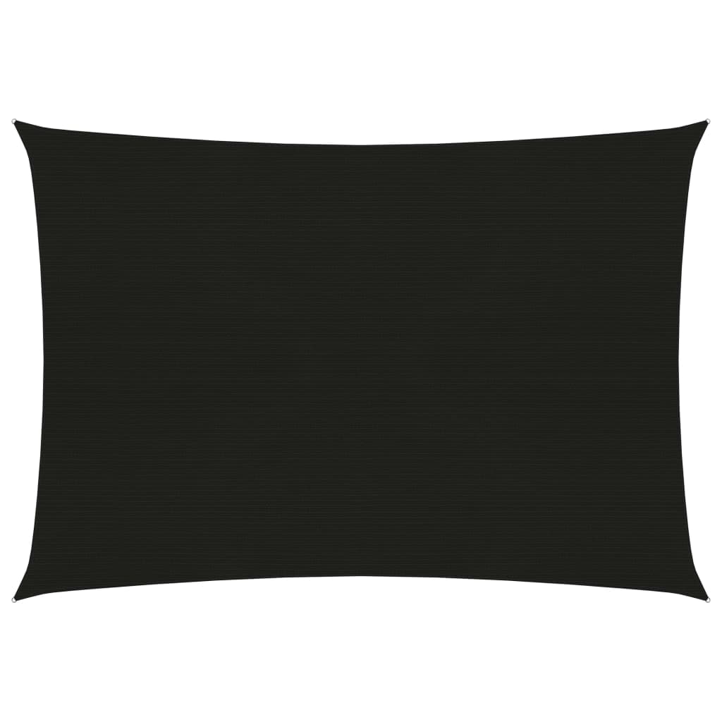 vidaXL toldo de vela negro hdpe 160 g/m² 3,5x5 m