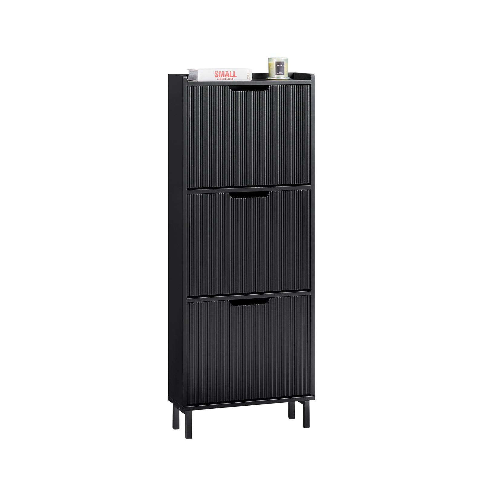 Zapatero estrecho con 3 solapas organizador fsr177-h-sch sobuy es