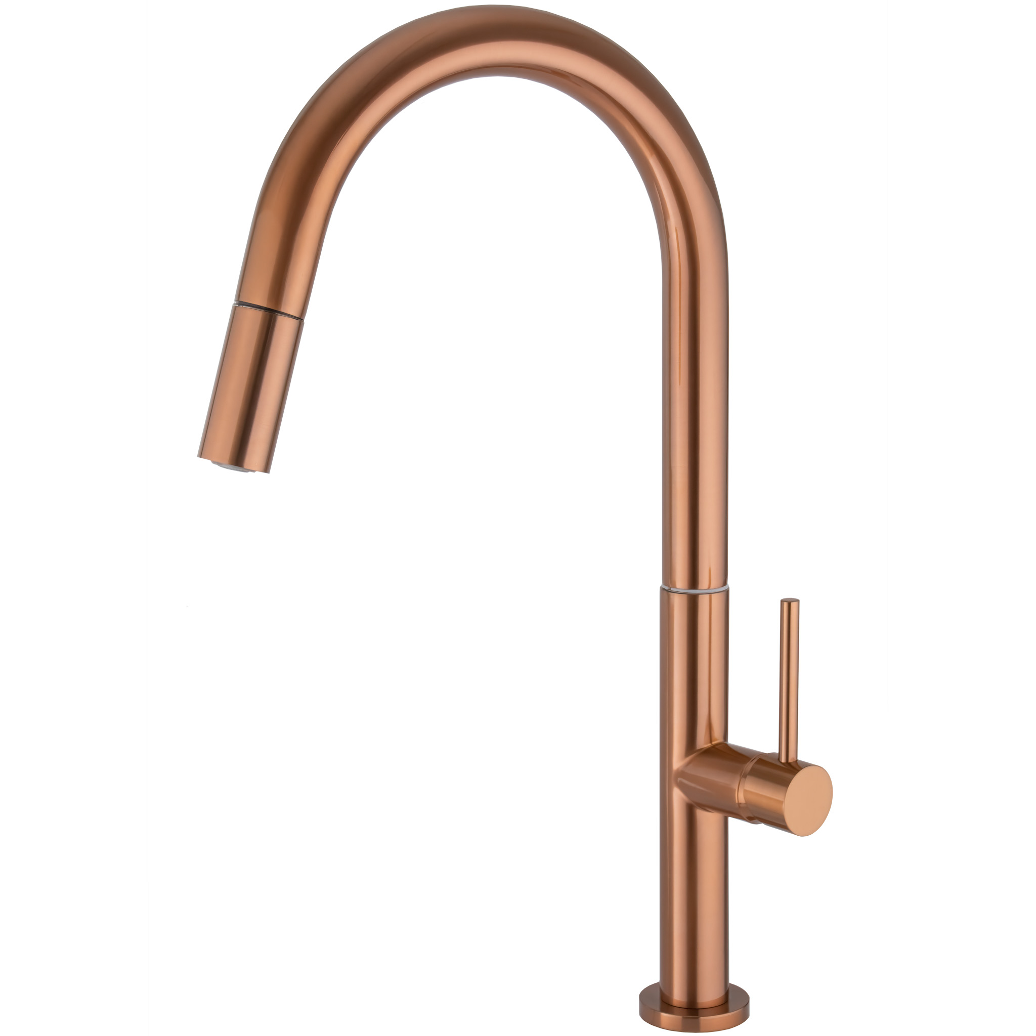 Valaz grifo cocina alto extraíble monomando oro rosa cepillado