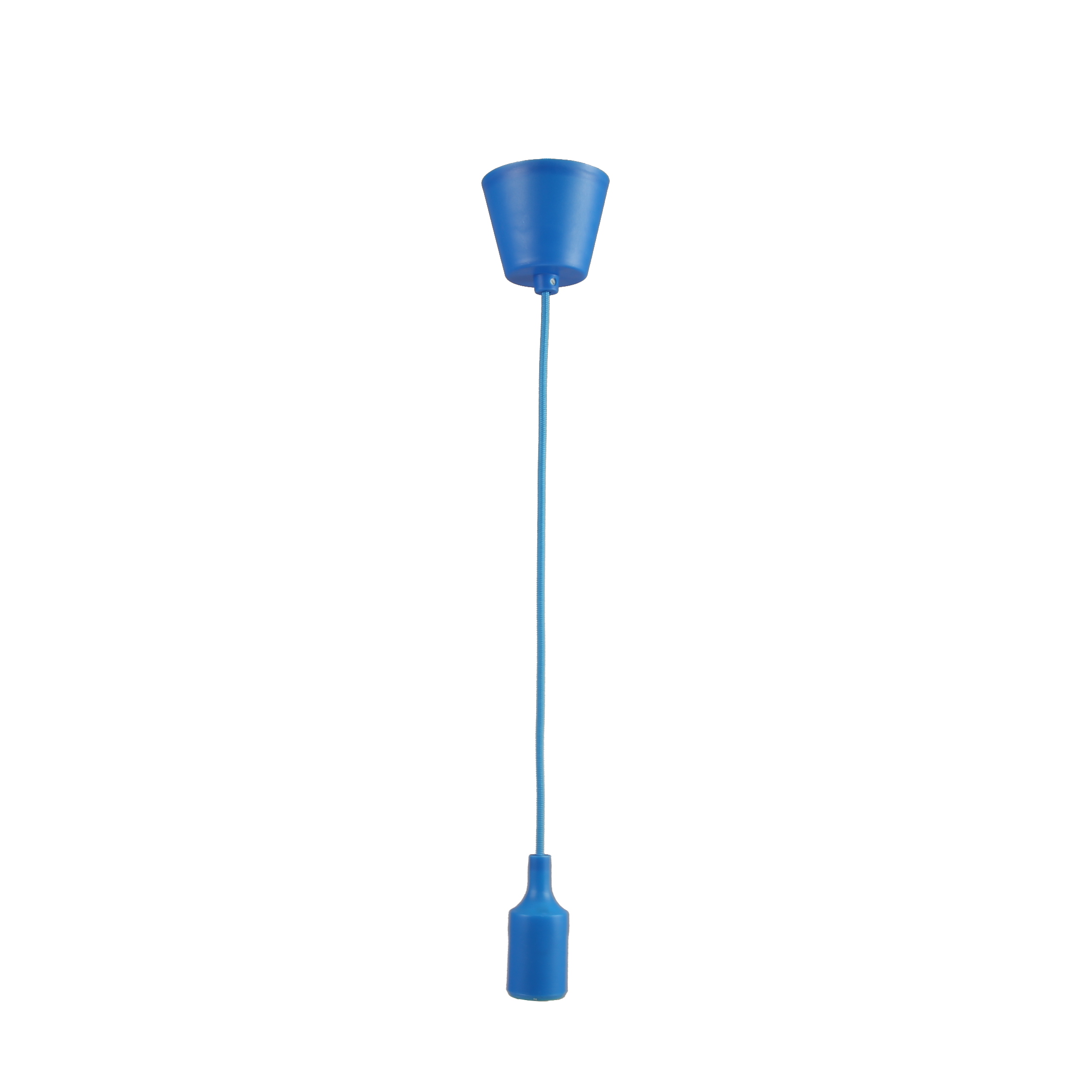 Lampara coLGante base, cable y portamparas azul E27