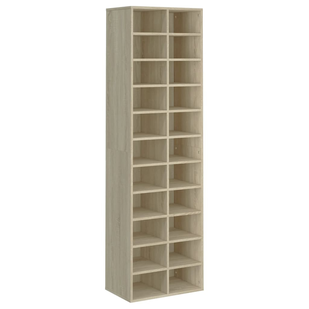 vidaXL zapatero de madera contrachapada color roble 54x34x183cm