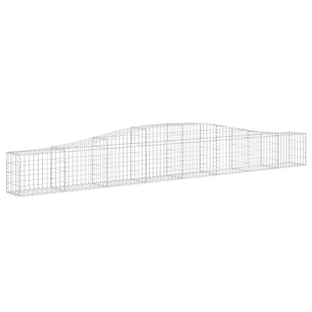 vidaXL cestas de gaviones 3 uds forma de arco hierro 400x30x40/60 cm