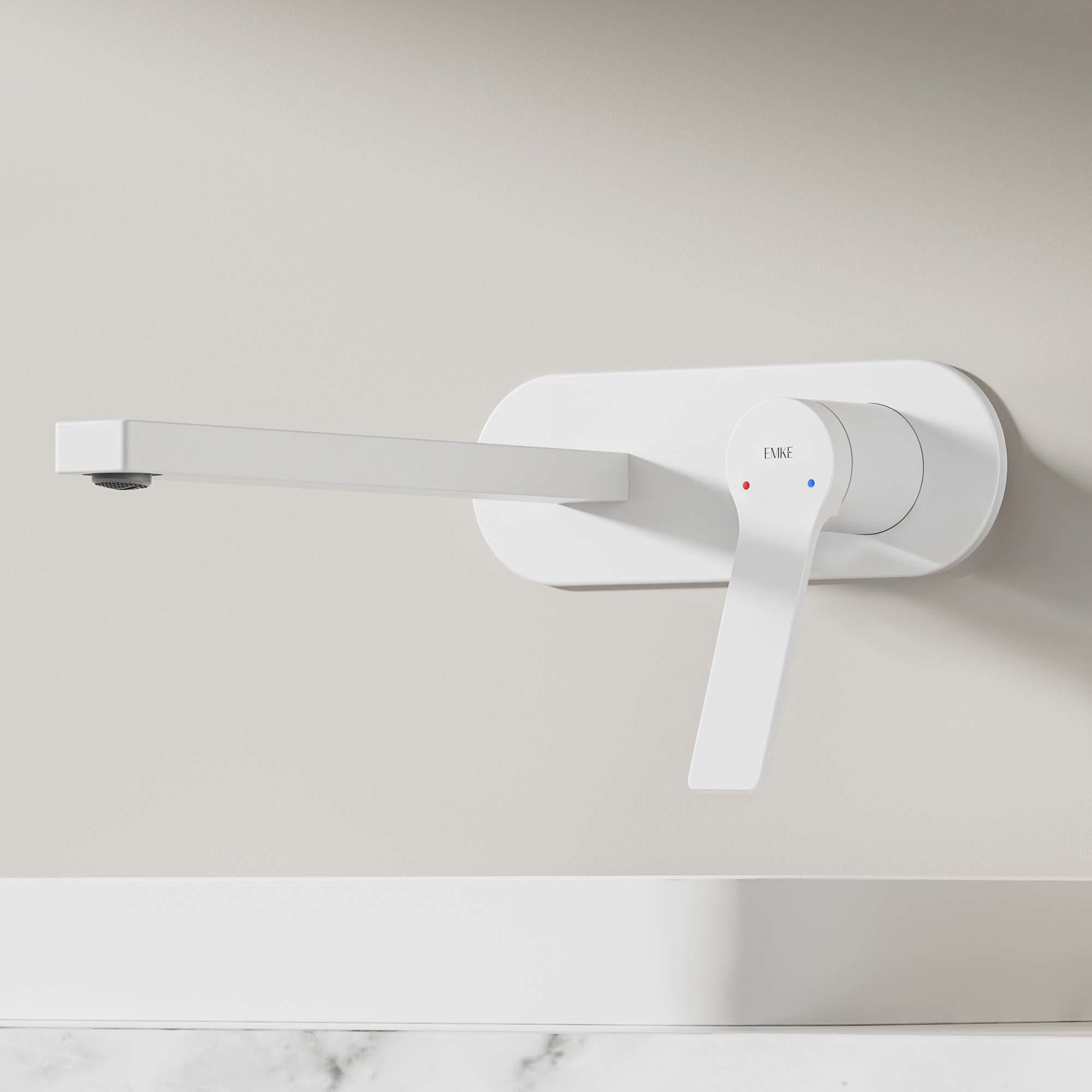 Emke grifo monomando para lavabo blanco 288 × 210 × 70 mm
