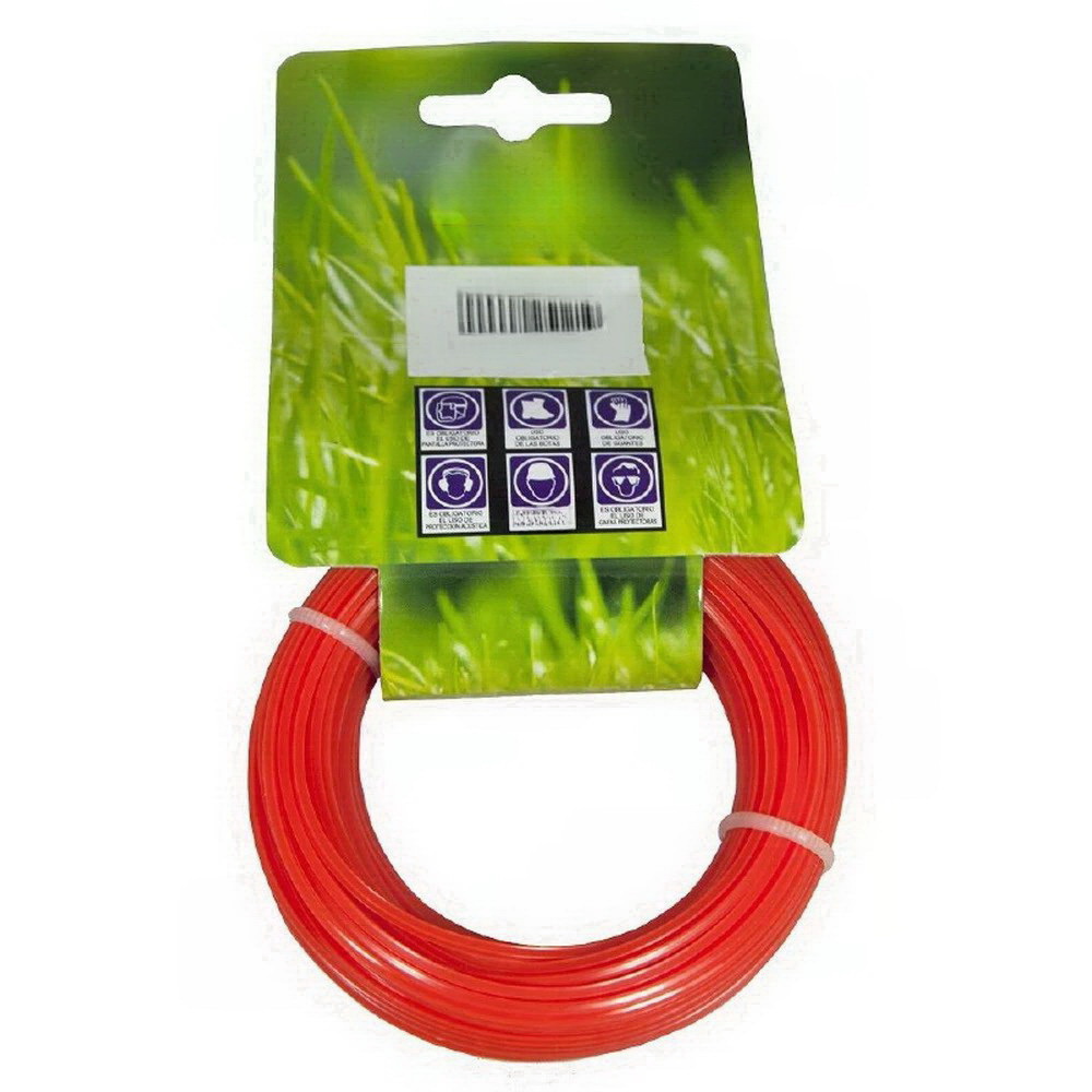 Hilo nylon para desbrozadora 15 metros 2,4 mm cuadrado | 22563