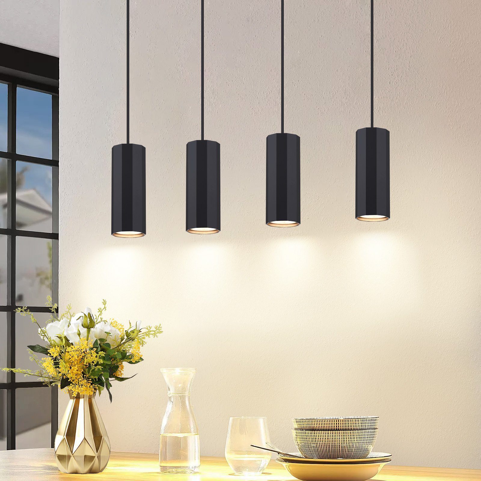 Nettlife lámpara colgar gu10 negro 60x5