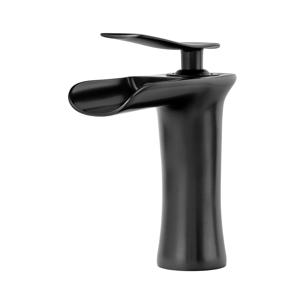 Grifo lavabo monomando retro, negro