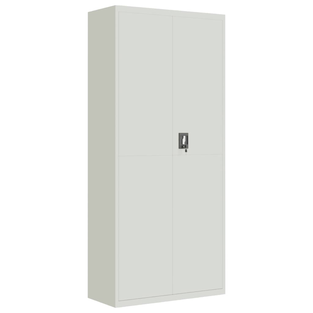 vidaXL armario archivador de acero gris claro 90x40x200 cm