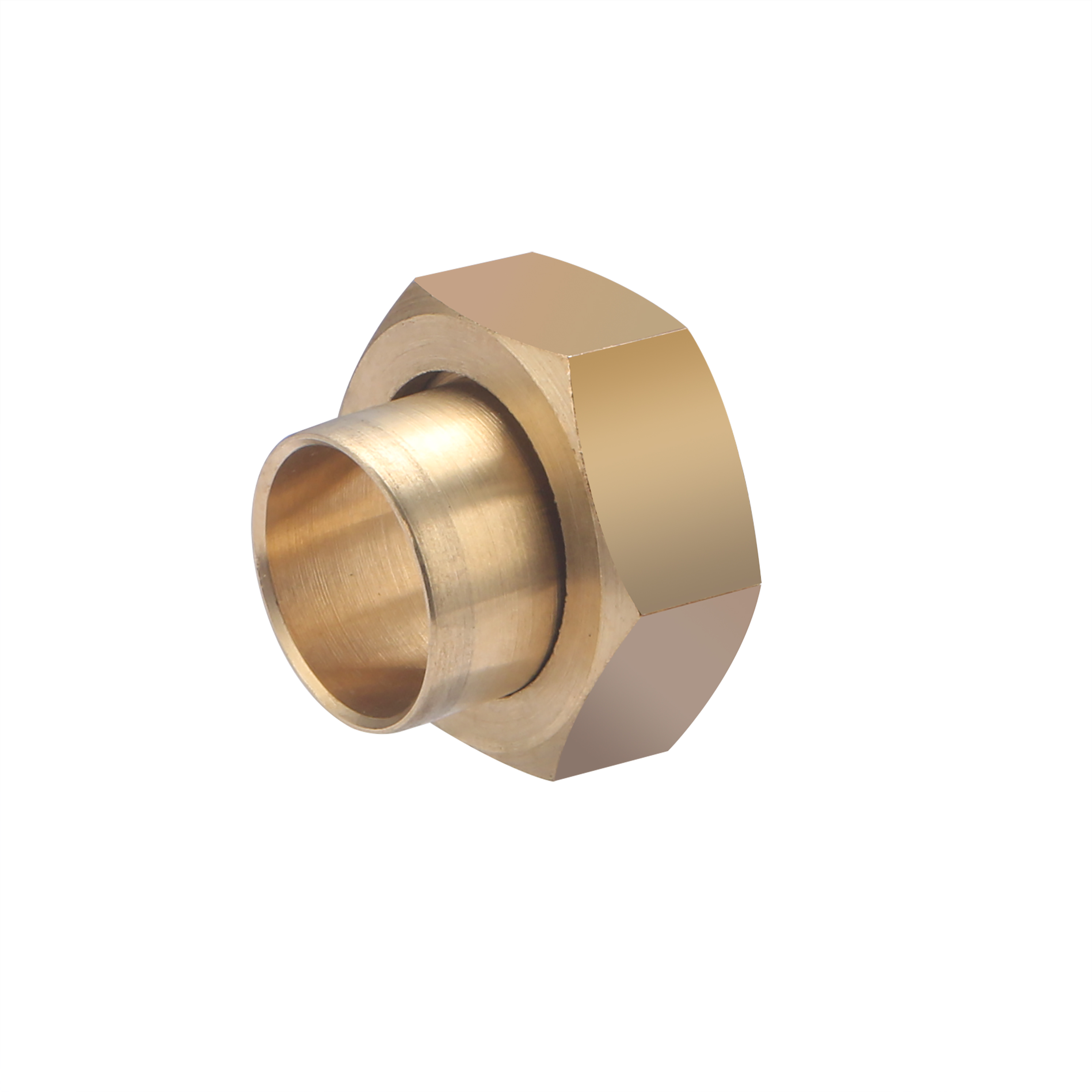 Conector de latón para soldar ø22 - hembra con tuerca giratoria 1