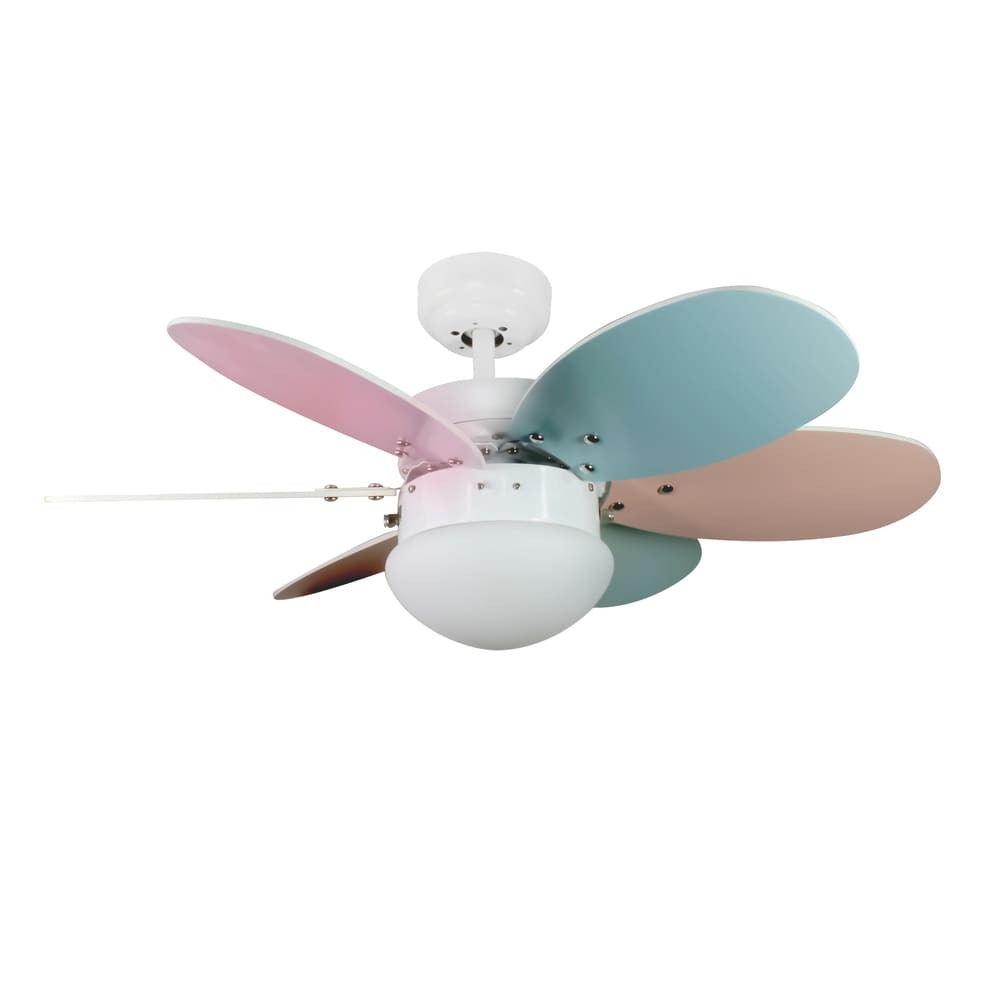 Ventilador de techo con luz tauro de aspas reversibles multicolor 1xE27 ø76