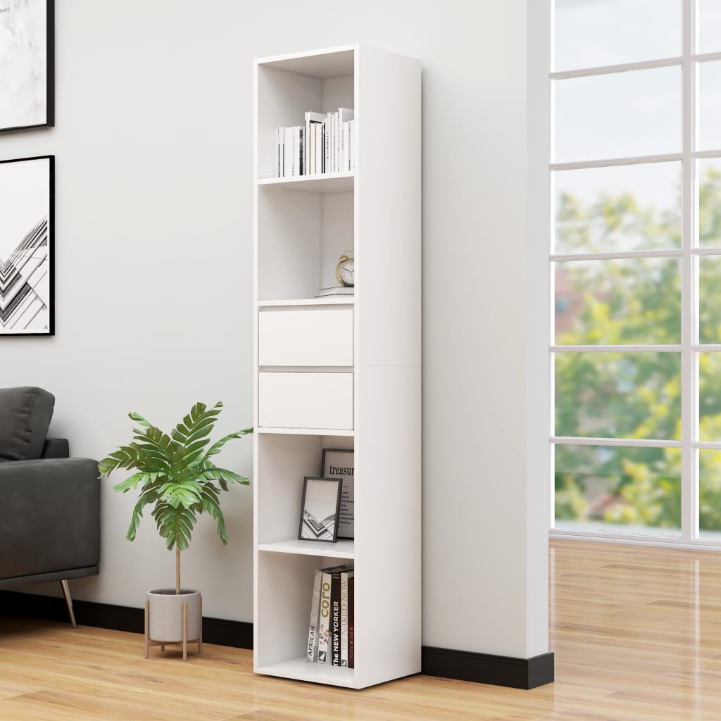 Estantería librería madera contrachapada blanco 36x30x171 cm