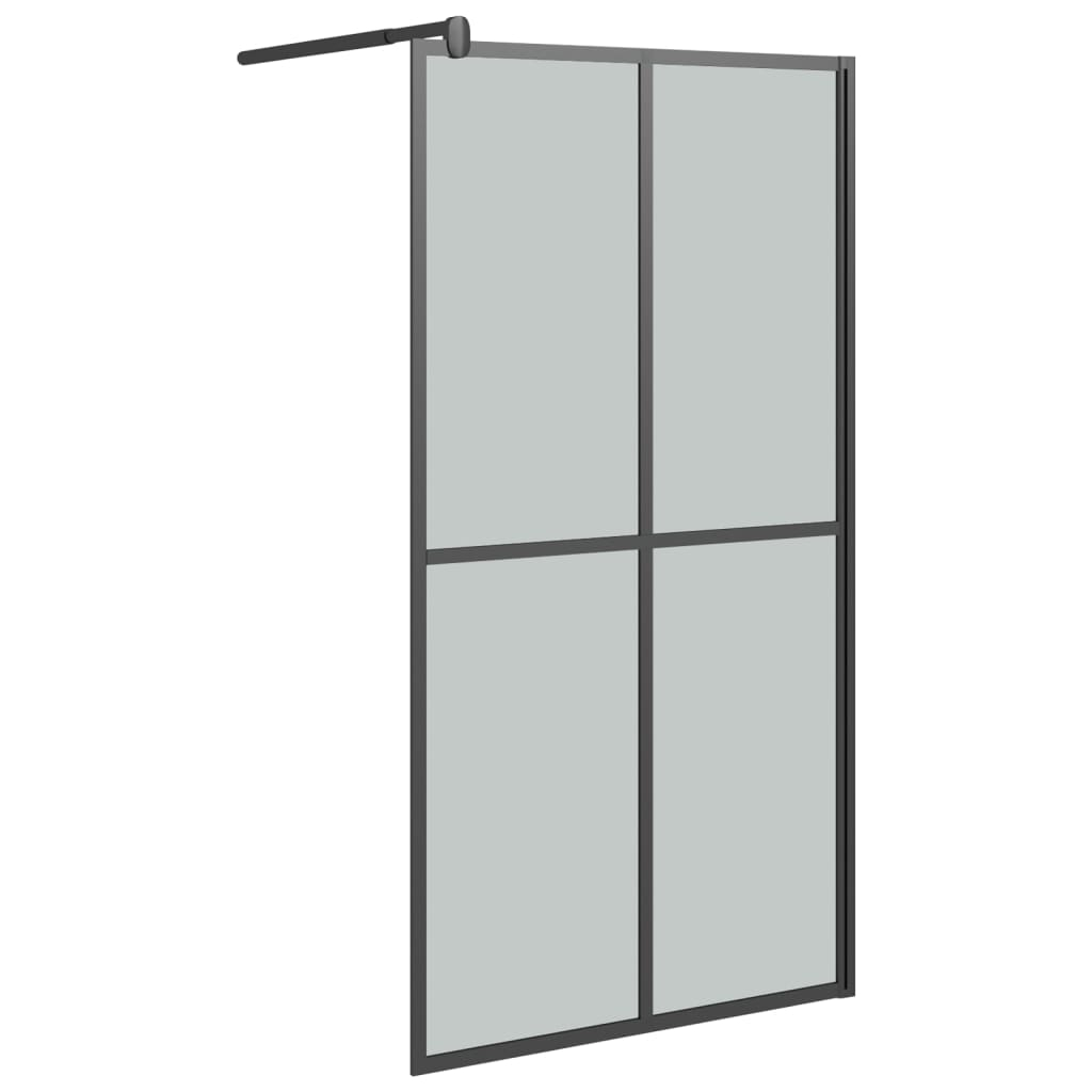 vidaXL mampara de ducha accesible vidrio templado oscuro 100x195 cm