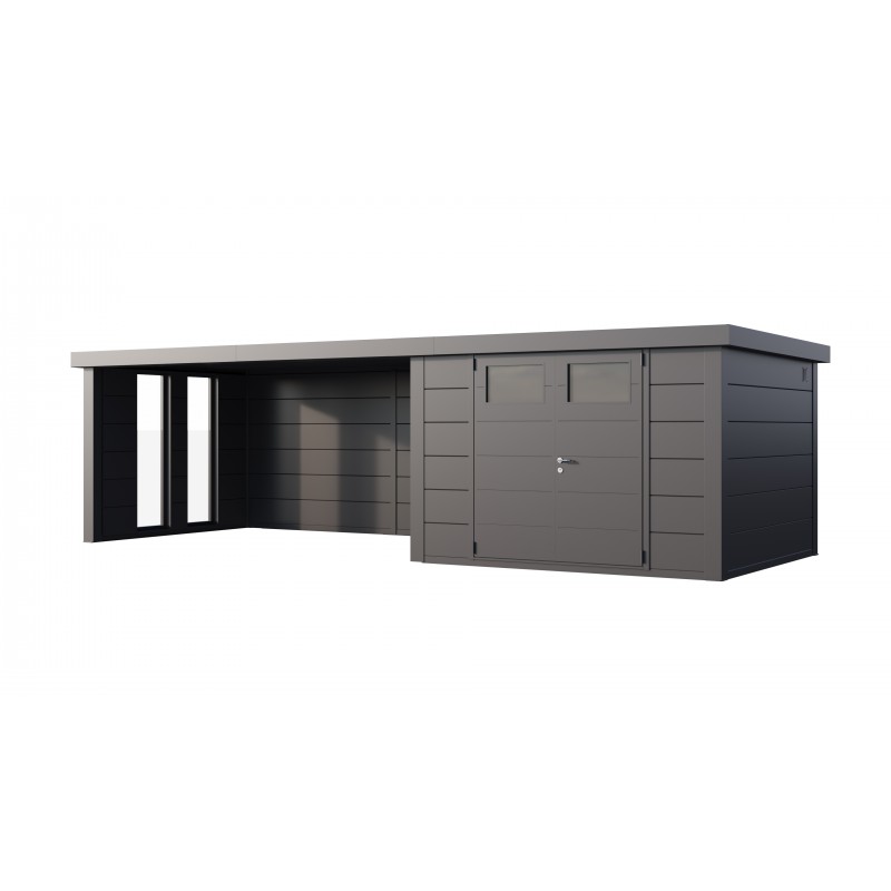 Caseta jardin nh8 c apoyo xl e ventana izquierda | antracita | novo habitat
