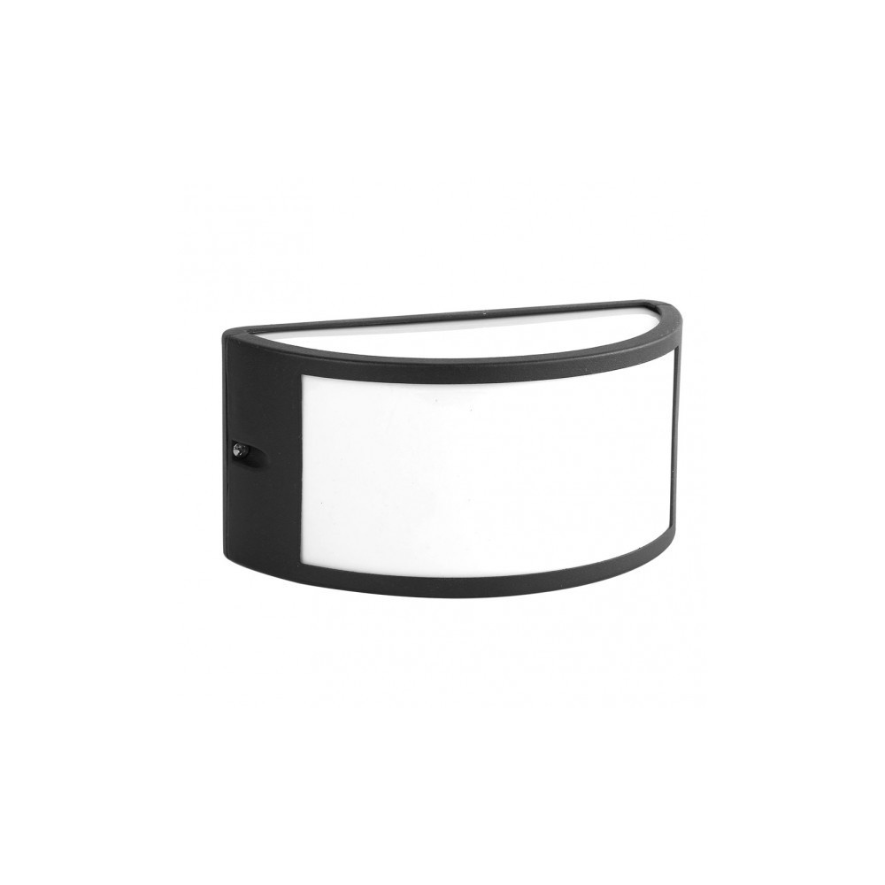 Aplique de exterior - ara - aluminio negro - difusor blanco - ip44