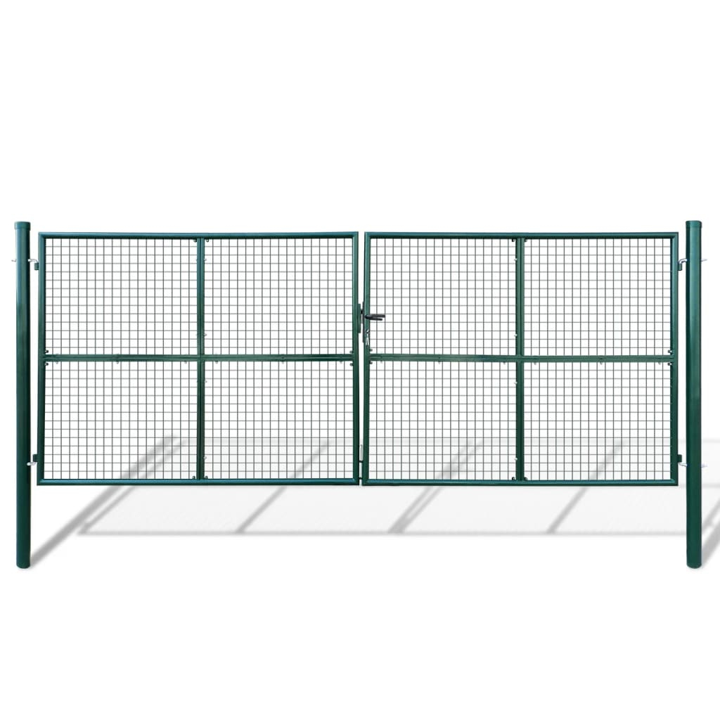 vidaXL puerta de jardín de malla 400x150 cm