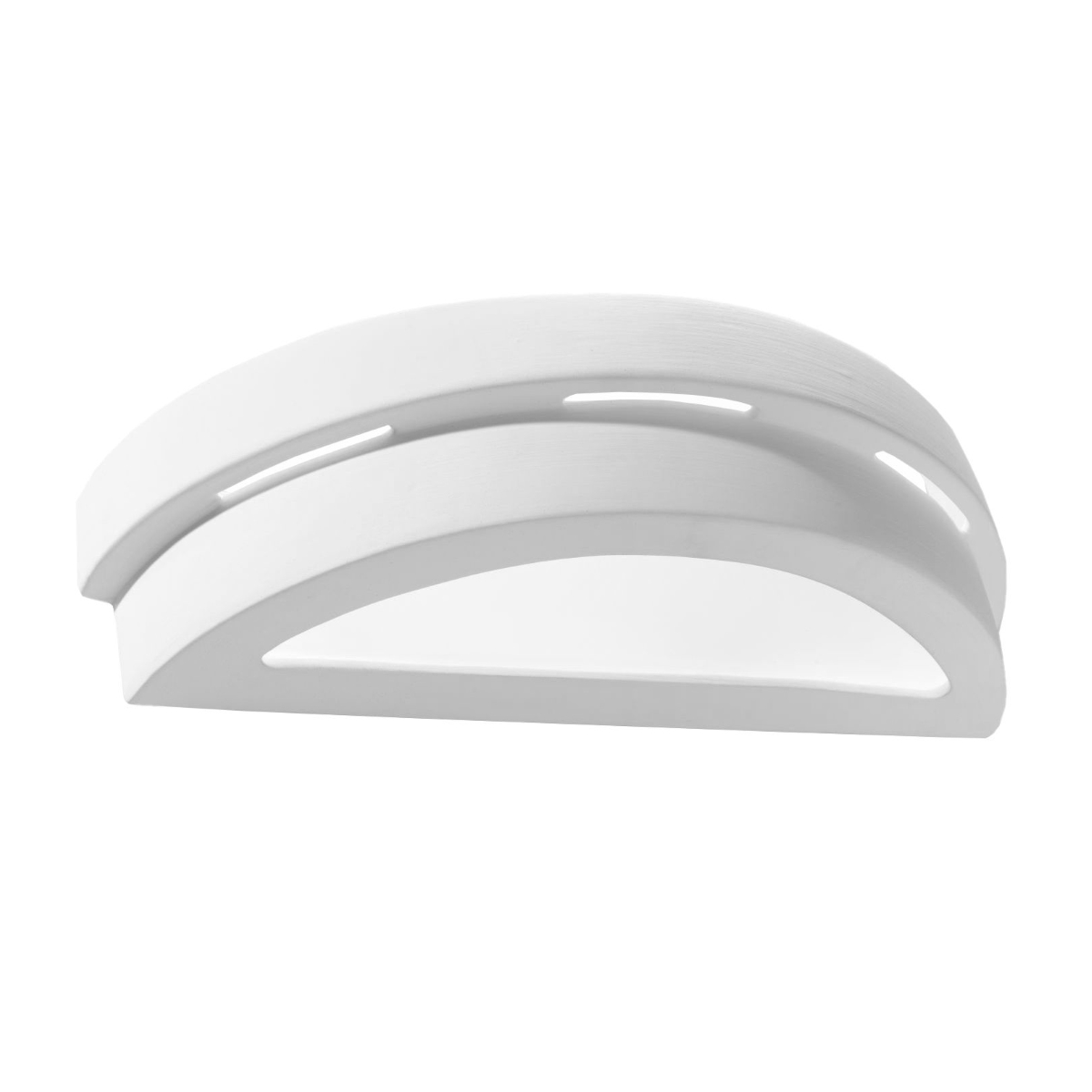 Lámpara de pared helios 1 blanco cerámica/vidrio 40x10x15cm
