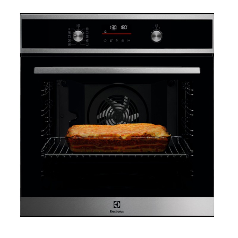 Horno electrolux eof6p77x cristal negro pirolitico